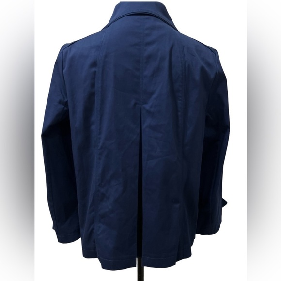 White House Black Market Blue Trench Coat - Picture 2 of 11